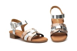 Sandalias Mujer Piel Plata Hebilla Gel JAM ref. ZAN-2713