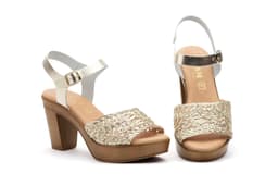 Sandalias Mujer Piel Platino Otras marcas ref. 7056
