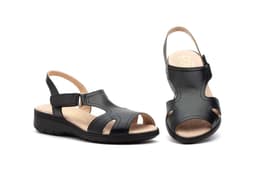 Sandalias Mujer Piel Negro Otras marcas ref. 3554