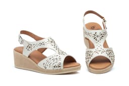 Sandalias Mujer Piel Hielo Cuña Gel JAM ref. 7978