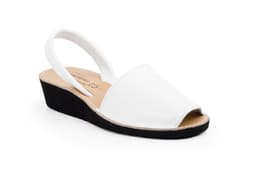 Ibicencas Menorquinas Mujer Piel Blanco Cuña Menorquinas ref. 552