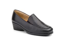 Zapatos Mujer Piel Negro Anchos Calzados ref. 136