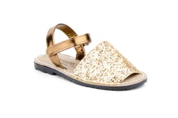 Avarcas Menorquinas Niña Glitter Oro Acolchadas JAM ref. 6701
