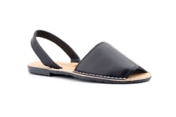 Menorquinas Ibicencas Hombre Piel Negro Planta Acolchada Menorquinas ref. 6700