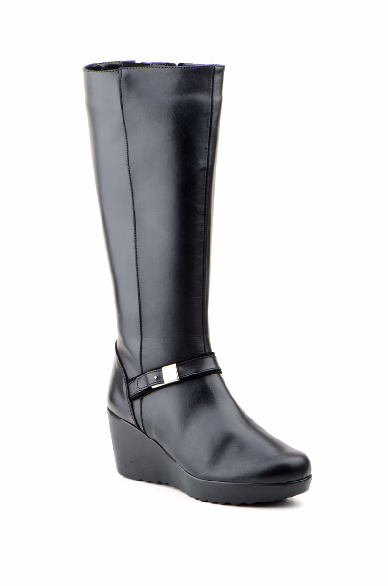Botas Mujer Piel Negro Cuña JAM ref. 1022
