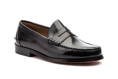Zapatos Hombre Piel Negro Suela de Cuero Castellanos Ibérico ref. 1003