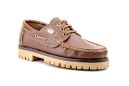 Zapatos Kiowa Hombre Piel Marrón Cordones Náuticos Élégance ref. 802