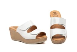 Sandalias mujer Piel Blanco GEL Alto Estilo ref. 3056