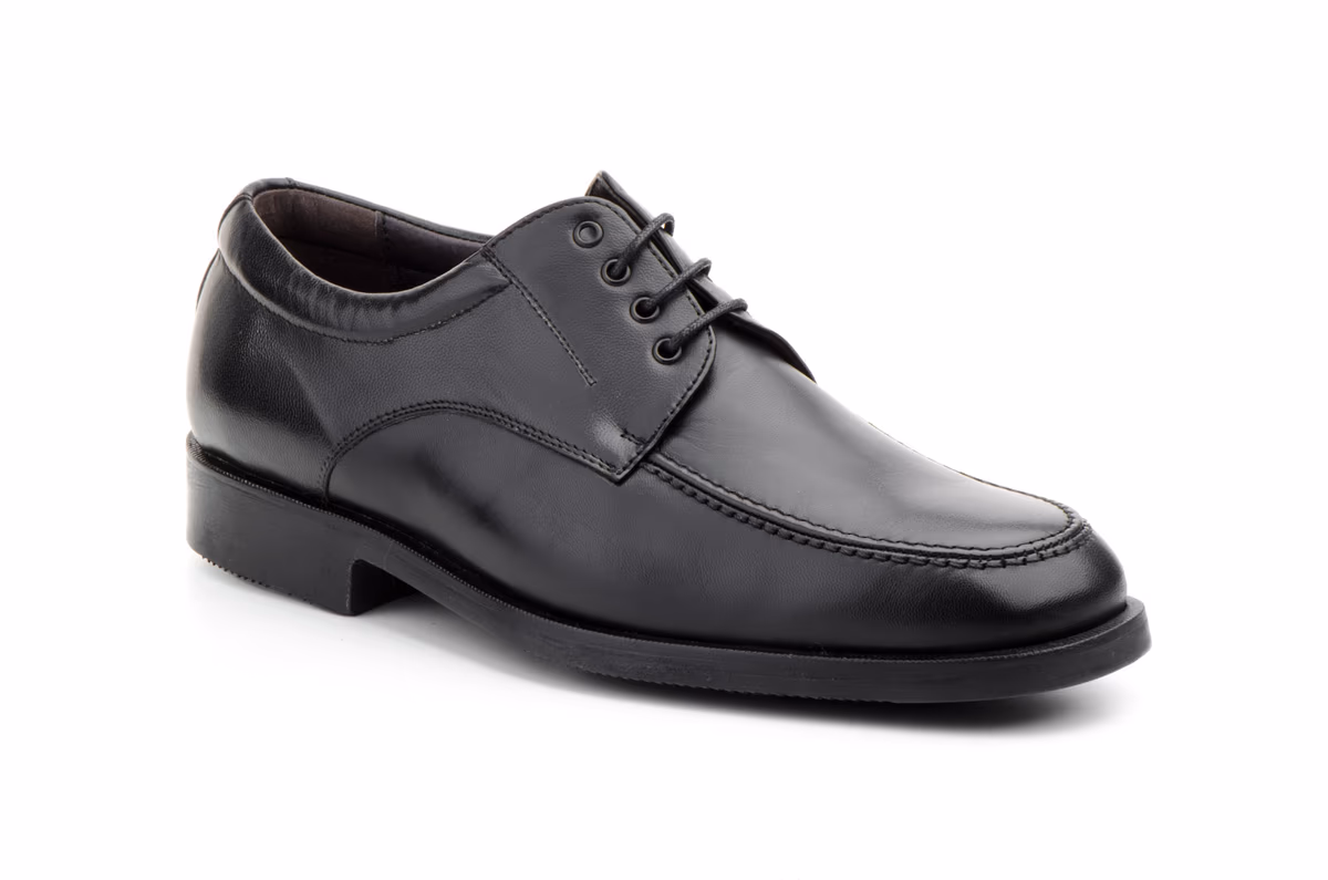 Zapatos Hombre Piel Negro Cordones Ancho Especial 12 Nikkoe ref. 2780