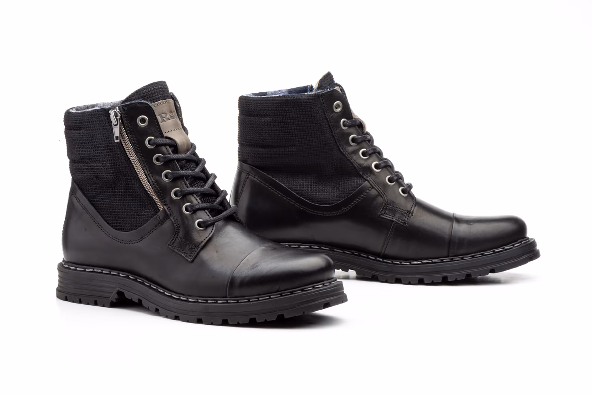 Bota Hombre Piel Negro Nautic Blue ref. 11479