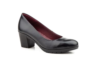 Zapatos Salón Mujer Piel Napa Negra Tacón Ancho Morxiva ref. MX-923