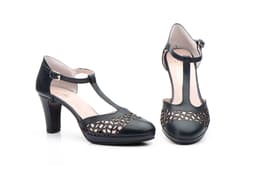 Zapatos Mujer Piel Marino Lasér Annora ref. 3029