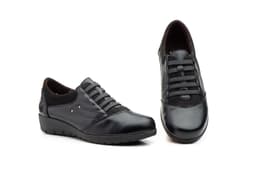 Zapatos Mujer Piel Negro Elásticos JAM ref. 5567