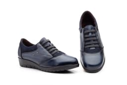 Zapatos Mujer Piel Marino Elásticos JAM ref. 5567