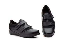 Zapatos Mujer Piel Negro Tipo Velcros JAM ref. 5568