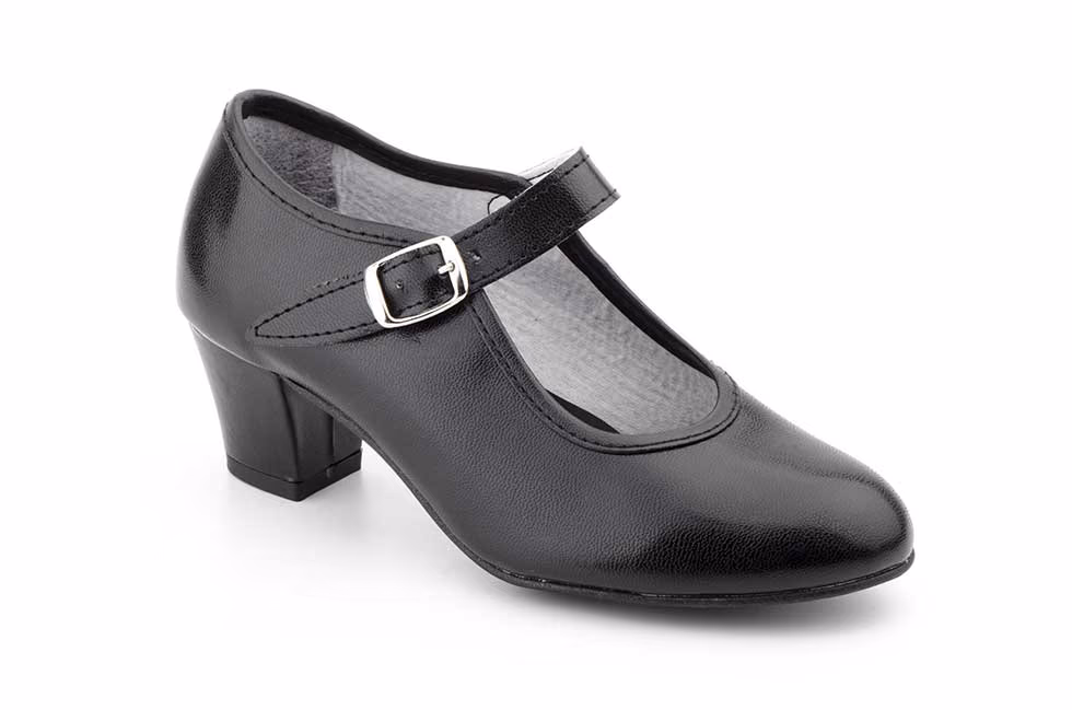 Zapatos Sevillana Negro Hebilla Carleti ref. 15