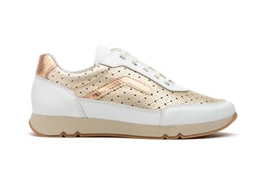 Deportivos Mujer Piel Platino Blanco Cordones JAM ref. 3163