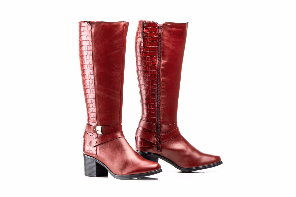 Botas Mujer PIel Burdeos Caña Alta JAM ref. 91175