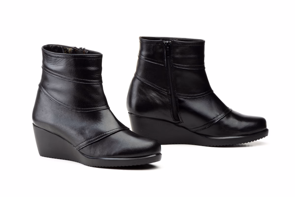 Botines Mujer Piel Negro Cuña JAM ref. 5682