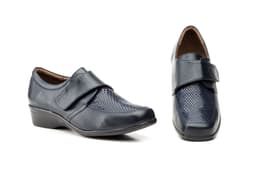 Zapatos Mujer Piel Marino Velcro JAM ref. 796