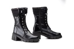 Botas Mujer Piel Negro Militar Ibérico Ibérico ref. 5790
