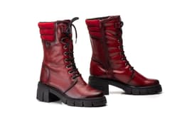 Botas Mujer Piel Burdeos Militar Ibérico Ibérico ref. 5790