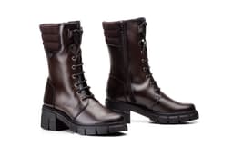 Botas Mujer Piel Marrón Militar Ibérico Ibérico ref. 5790