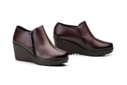 Zapatos Mujer Piel Marrón Cremallera Cuña JAM ref. 9006