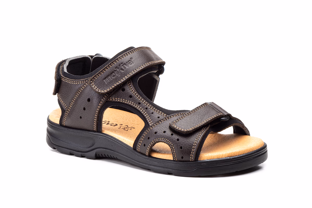 Sandalias Hombre Piel Marrón Morxiva Morxiva ref. 37007