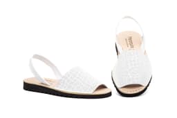 Menorquinas Mujer Piel Blanco Menorquinas ref. 7707