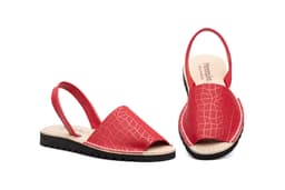 Menorquinas Mujer Piel Rojo Menorquinas ref. 7707