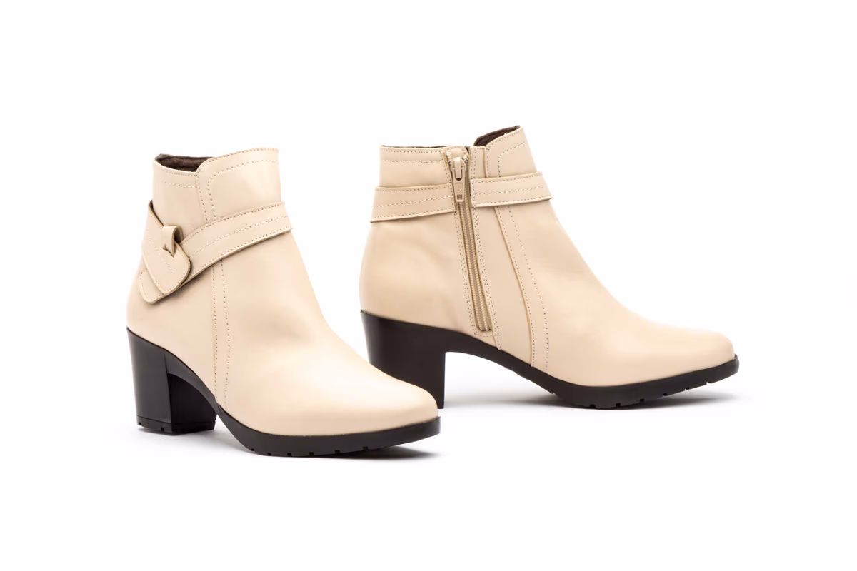 Botín Mujer Piel Beige Tacón JAM ref. 2315