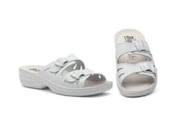 Zuecos Mujer Piel Blanco Hebillas BioUp BioUp ref. TS-565