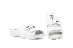 Zuecos Mujer Piel Blanco Velcro BioUp BioUp ref. TS-975