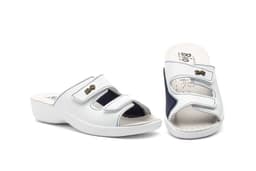Zuecos Mujer Piel Blanco Velcro BioUp BioUp ref. TS-481