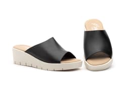 Sandalias Mujer Piel Negro Cutillas ref. 4568