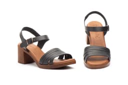 Sandalias Mujer Piel Negro Tacón Encantto Encantto ref. ENC-68211