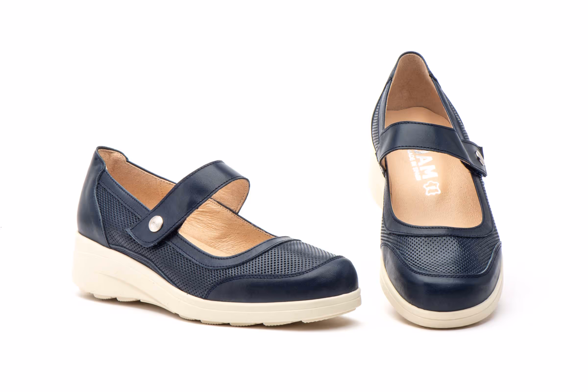 Zapatos Mujer Piel Marino JAM ref. 95889