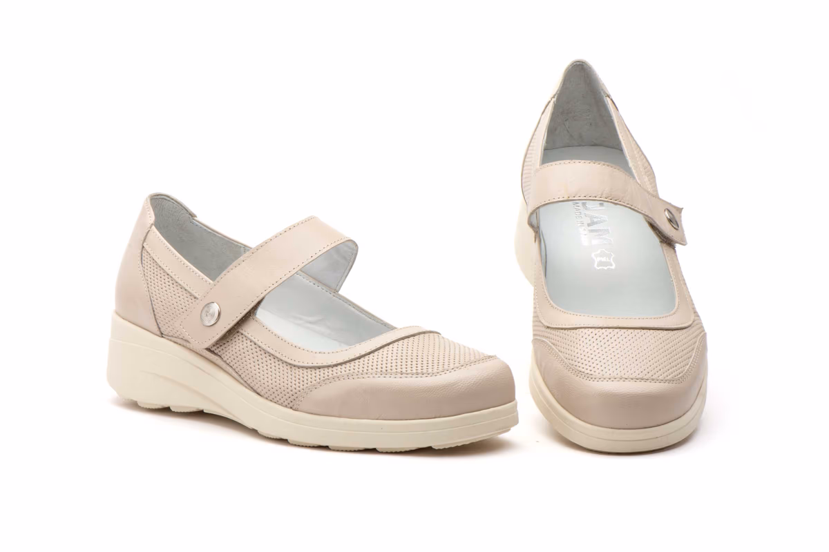 Zapatos Mujer Piel Beige JAM ref. 95889