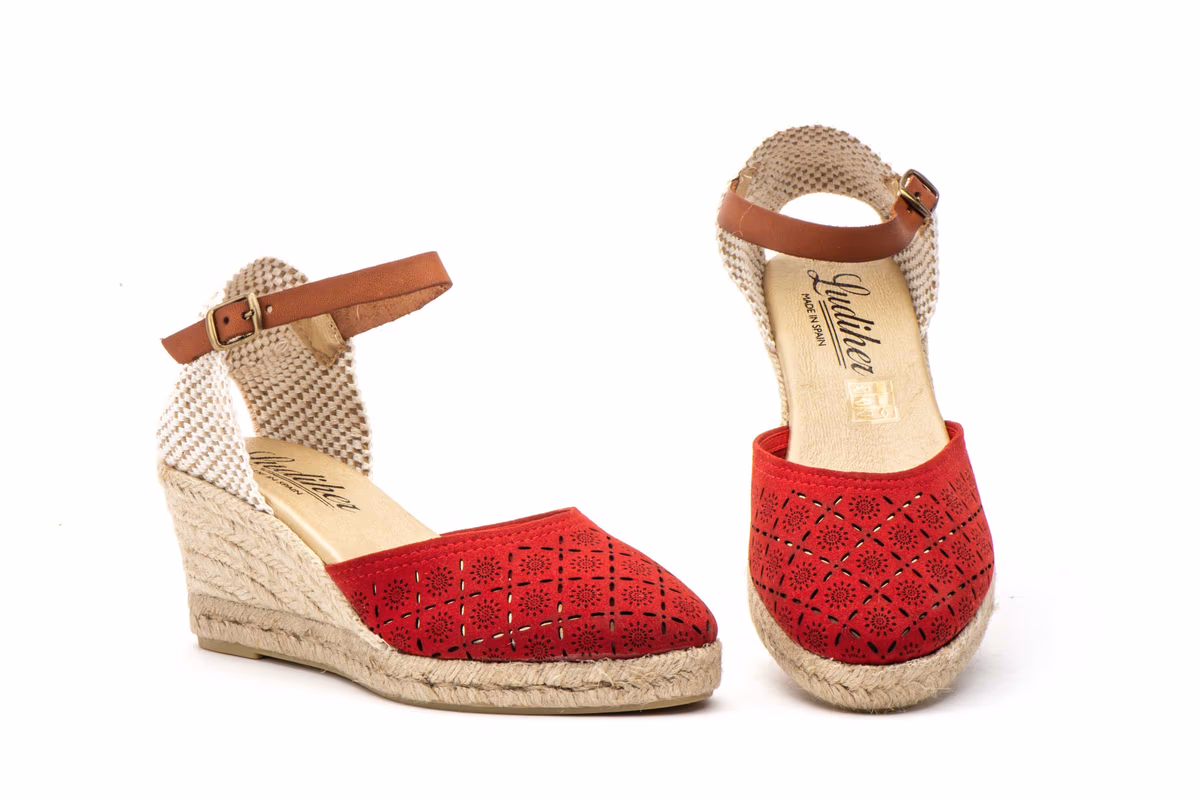 Alpargata Yute Mujer Rojo Láser Ludiher ref. 3077