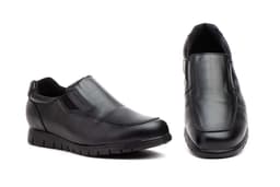 Zapatos Hombre Piel Negro Elásticos Duendy ref. DU-1005