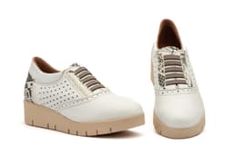Deportivos Mujer Piel Cordones Elásticos Cuña JAM ref. SS-6085