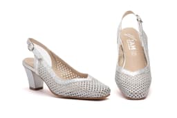 Zapatos Mujer Plata Tacón Medio JAM ref. 5611