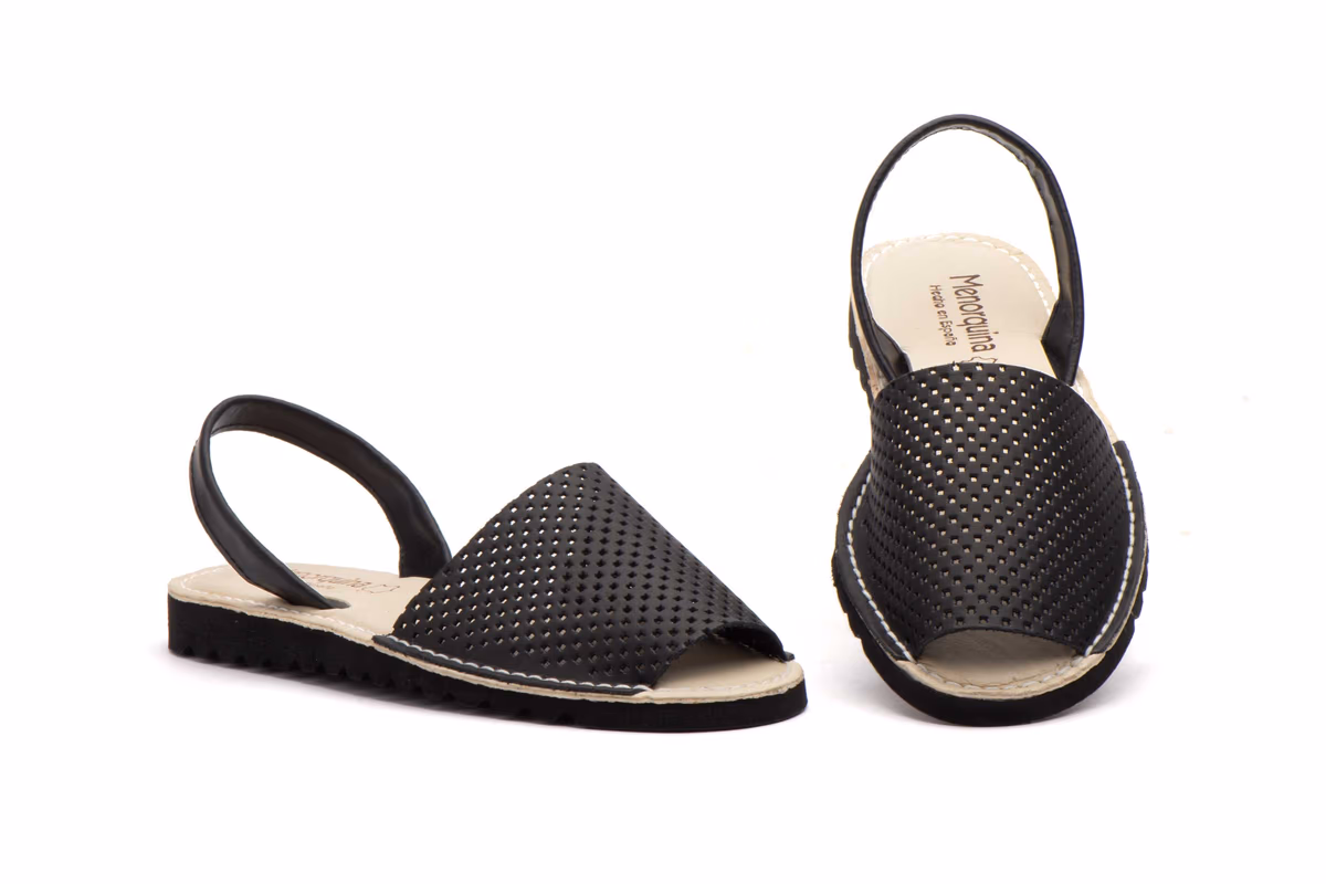 Menorquinas Mujer Piel Negro Otras marcas ref. 6702