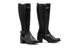Botas Alta Mujer Piel Negra Tacón JAM ref. 95220