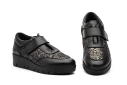 Zapatos Mujer Piel Negro Velcro JAM ref. 3146