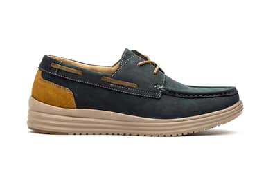 Náuticos Hombre Piel Nobuck Marino Cordones Route 83 ref. RS24201-3