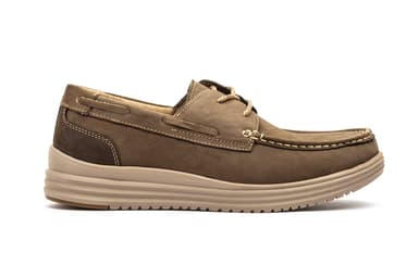 Náuticos Hombre Piel Nobuck Taupe Cordones Route 83 ref. RS24201-3