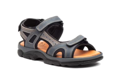 Sandalias Hombre Piel Keloil Marino Gris Morxiva Morxiva ref. MX-7041
