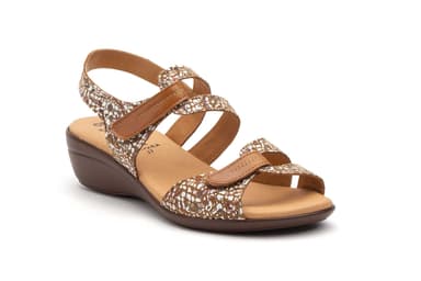 Sandalias Mujer Piel Cuero Alto Estilo ref. AT-3452